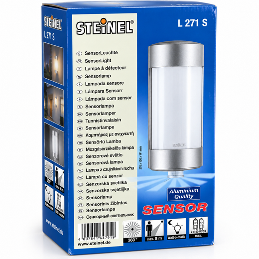 STEINEL L 271 S Sensor Buitenlamp – 360° – Aluminium