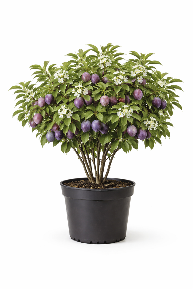 Prunus dom. pruim struik c7.5