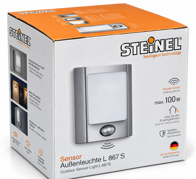 STEINEL L 867 S Sensor Buitenlamp – RVS