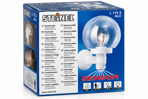 STEINEL L 115 S Multi Sensor Buitenlamp – 360° – 12 m – Wit